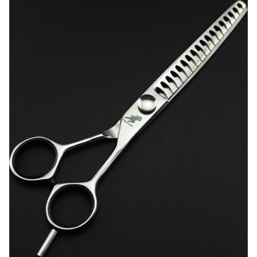 Top Quality Japan 440C Professional 7 Inch Pet Scissors High-end Dog Grooming Scissors fish bone Thinning Shears
