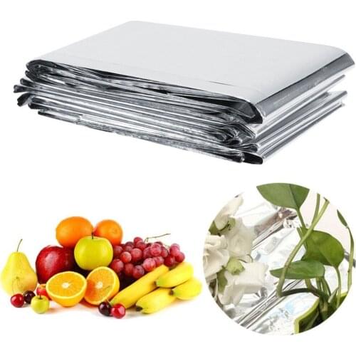 Silver Film Greenhouses Hydroponic Highly Reflective Film 82.68 X 47.24inch Garden Indoor