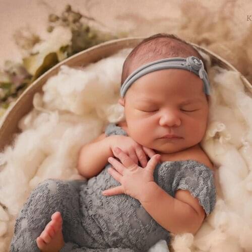 Newborn Photography Props Infant Costume Outfit Princess Baby Headband Baby Photography Props Flowers Photo Props shoot