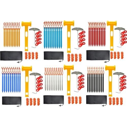 Premium Garden Stakes Pegs and Rope for Outdoor Camping Tent Accessory Set