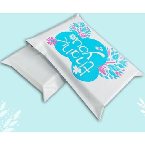Quevinal 500PCS White Color "Thank You" Envelope/Mailing Bag/ Courier Mailer Express Bag Poly Mailer Mailing Bags