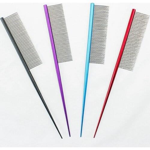 Cat Dog Comb Pet Stainless Steel Comfortable Grooming Tool Professional Hairdressing Comb To Remove Hair Knot Dust Pet Cleaning