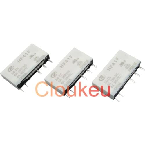 Relay HF41F-5 12 24-ZS -HS 5V 12V 24V 6A 4pin 5pin