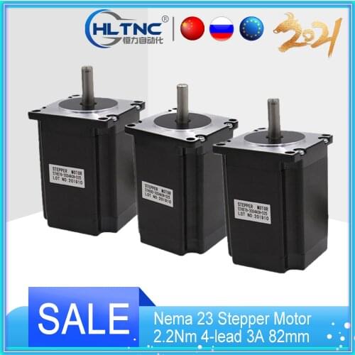 3pcs Nema 23 Stepper Motor 2.2Nm 4-lead 3A 82mm 57 Motor Stepping Motor for 3D Printer CNC Engraving Milling Machine