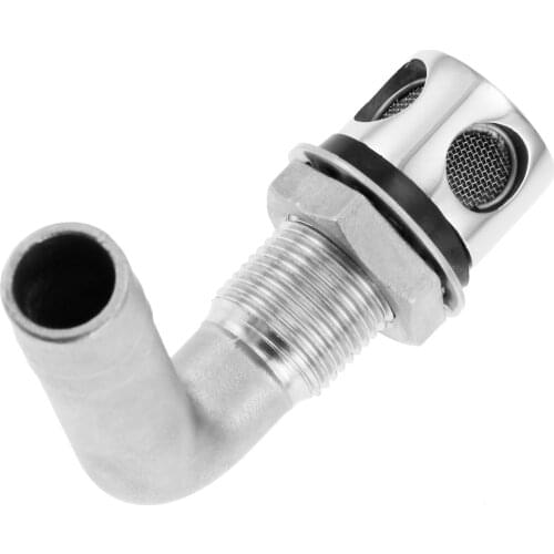 Stainless Steel 90 Degree Bend Marine Yacht Gas Fuel Tank Vent Breather Fit 12mm 0.47" To 15mm 0.6" Hose Rowing Boat Accessories