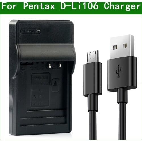 Lanfulang D-Li106 D-BC106 Digital Camera Battery Charger for Pentax MX-1 X90