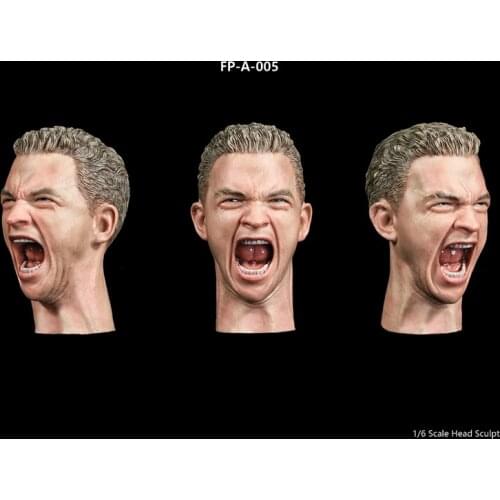 1/6 male expression head carving FP-A-005 exaggerated expression yelling roaring open mouth 12 inch male doll available in stock