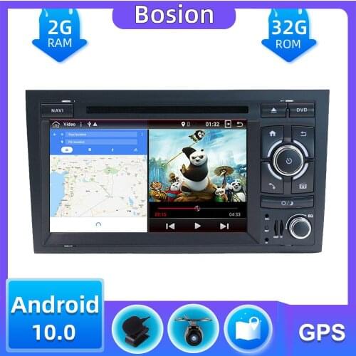 2 din Android 10 car dvd gps player For Audi A4 B6 B7 S4 B7 B6 RS4 B7 SEAT 2003-2011Quad Core gps navigation auto stereo audio