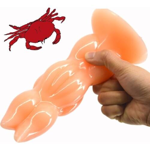 2017 Anal Dildo Crab Claws Shape Anal Plug With Suction Cup Animal Dildo Butt Plug Sex Toys Adult Flirt Masturbate Sex Shop