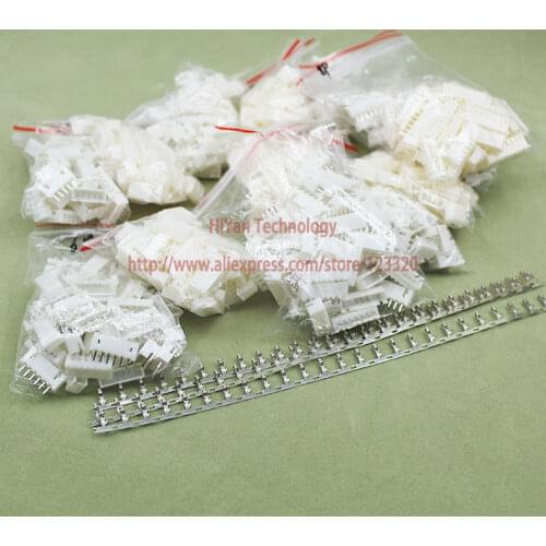 350sets/lot) XH2.54 180 Degrees Connector 2P 3P 4P 5P 6P 7P 8P Assortment Kit Pin Header + Terminal + Housing Pitch:2.54MM