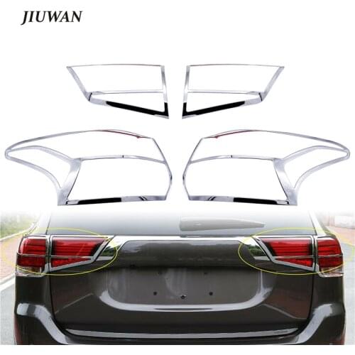 4 Pcs/Set Car ABS Chrome Rear Tail Lights Frame Cover Protector Trim Fit For Mitsubishi Outlander 2016-2019 Decoration Styling