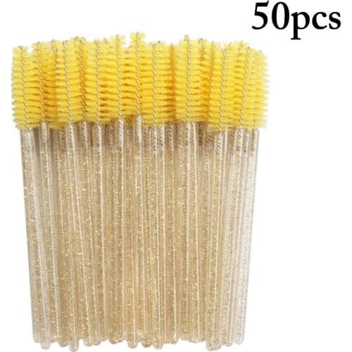 50PCS Kapmore Disposable Eyelash Brush Plastic Makeup Mascara Brush Makeup Eyelash Wand Eyelash Extension Tool