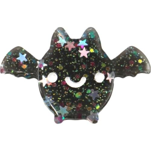 David accessories 10pcs/lot 38*25mm Glitter Bat Design 3D Resin DIY Bow Bag Shoes Handmade Material Home Decoration,10Yc8117