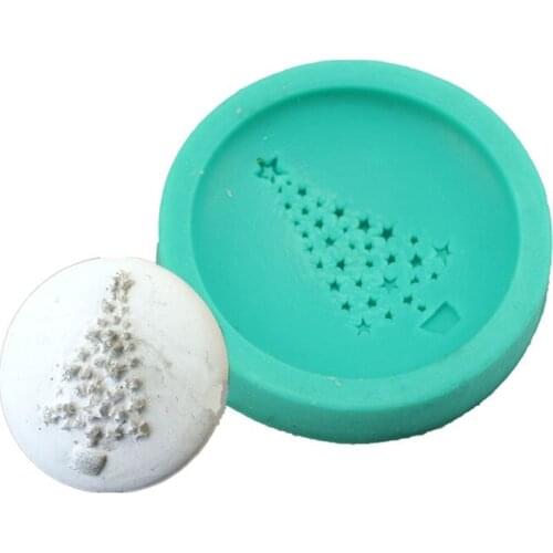 Free Shipping Silicone Cake Decorating Mold Fondant Cupcake Candy Chocolate Soap Christmas Tree Sugarcraft Silicone Mould ZJ007