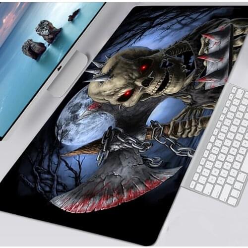 Dark Horror Skull XL Large Mouse Pad Padmouse Gaming Accessiores Non-slip Mousepad 80x30 Mausepad Tapis De Souris Rubber Deskmat
