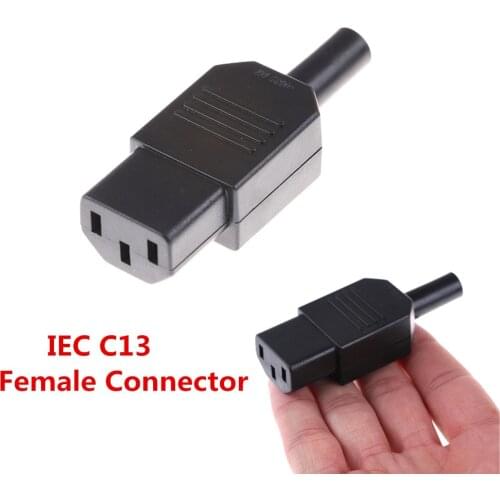 Black Rewirable 3pin IEC 320 C13 Female Plug Power Connector Socket 10A /250V IEC C13 Female Connector