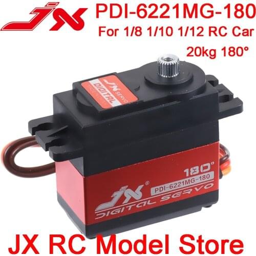 JX PDI-6221MG-180 20KG 180° Metal Gear Digital Standard Servo For RC Models Helicopter Spare Parts 1/10 1/8 Car Crawler Buggy