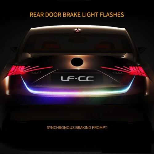 Colorful Flowing LED Light Strip for Car Trunk Dynamic Blinkers Led Turn Light Tail Lights LED DRL Light