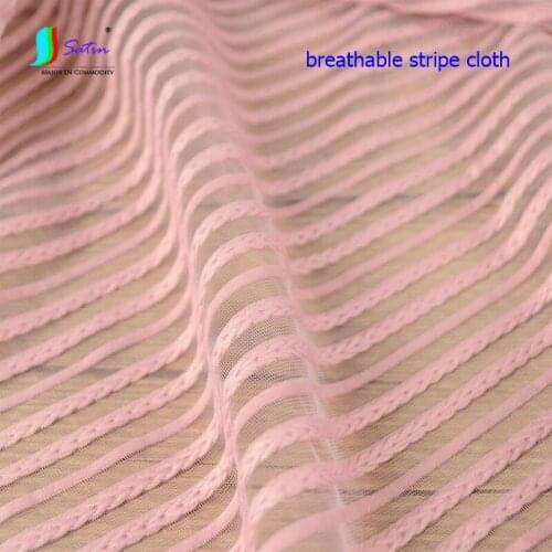 Design Wedding Dress Coat Doll Skirt Bag Curtain Sew Decoration Breathable Pink Mesh Twists Stripe Hollow Tulle Cloth