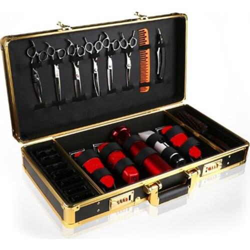 Barber Stylist Carry Case Aluminum Frame Hair Trimmers Large Tool Organizer Box