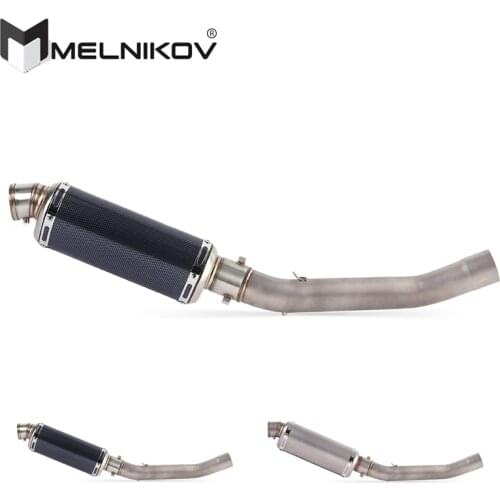 Motorcycle Exhaust Muffler Escape Middle Link Mid Pipe Full System Slip On For Kawasaki Z750 Z 750 With DB Killer Exhaust
