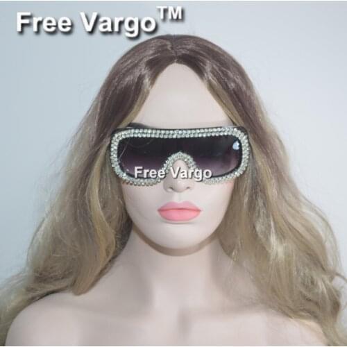 Burning Man Holographic Sparkly Crystal Sunglasses Sunnies Eyewear Rave Festival Party Headpiece Stage Dj Dance EDM Costume