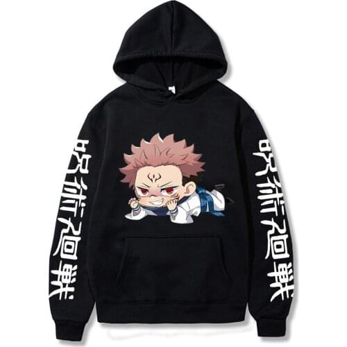 Jujutsu Kaisen Hoodies Girls Clothes Hoody Hip Hop Streetwear Loose Long Sleeve Pullover Top for Woman Man