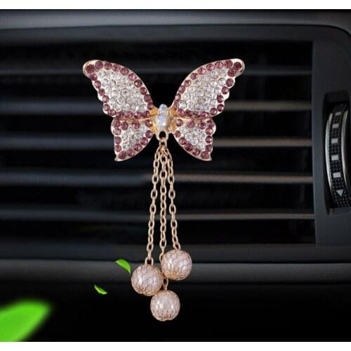 Inlay Water drill Butterfly car Air conditioning outlet perfume car perfume interior accessories Perfume bottle car fragrance