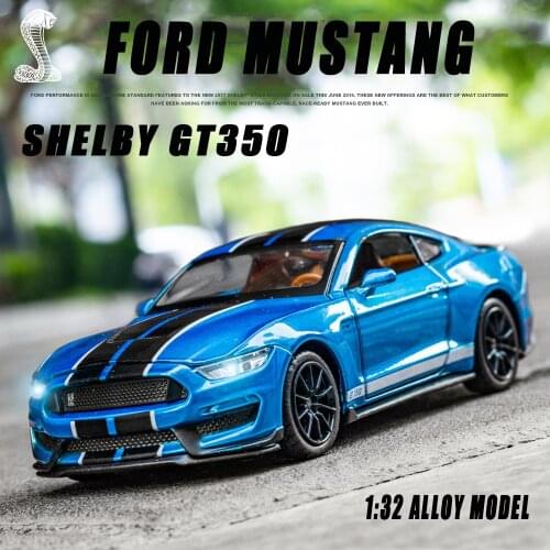 Diecast 1:32 Alloy Car Model Miniature FORD Mustang Shelby Sportcar Metal Vehicle Collector for Childrens Gifts New Xmas Toys