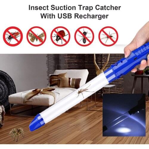USB charging Insects Catcher Suction Trap Tube Handheld Bug Fly Vacuum Cleaner Household Insects Fly Catcher Pest Trap Control