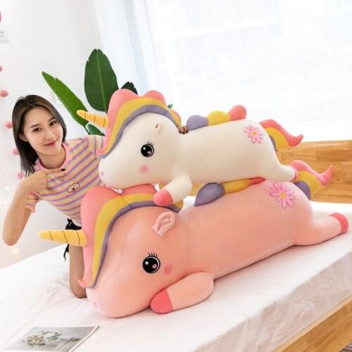 60cm Cute Unicorn Plush Toys Stuffed Animal Soft Plushie Rainbow Unicorn Pillow Doll Toys for Girls Kids Birthday Gift Decor