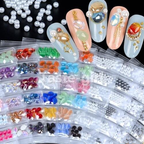 New arrival 60PCS 3D resin nail art decorations flower nail rhinestones charms jewelry stone nails accessories SZH