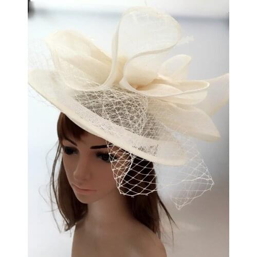 Fascinating Sinamay Material Fascinator Headpiece Birthday Hair Accessories Dance Headwear Suit for All Season 3 Colors MYQ112