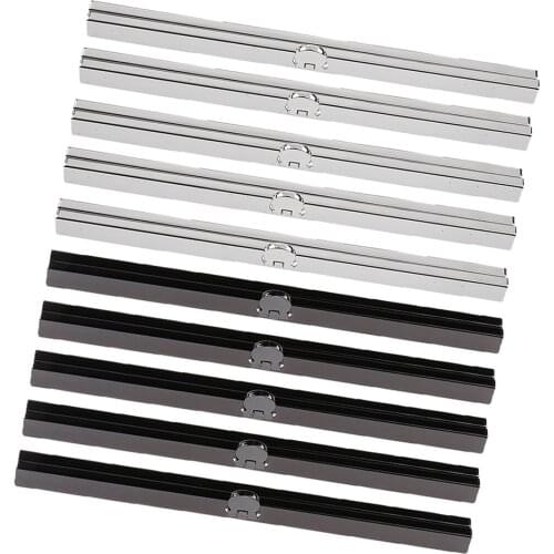 10 Sets Purse Wallet Frame Bar Edge Strip Clasp 19cm Metal Openable Edge Replacement 19cm