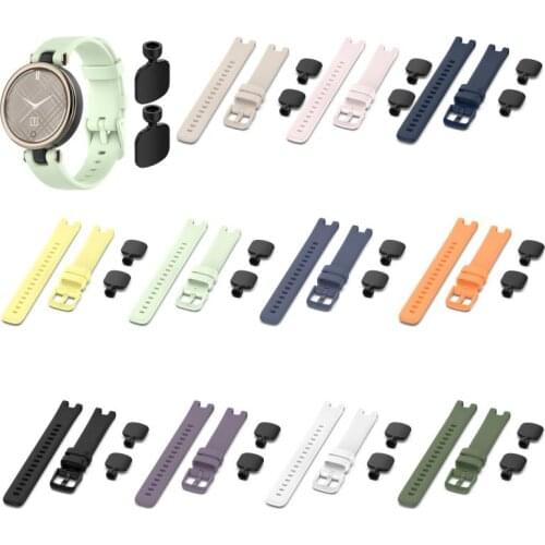 Solid Color Silicone Strap Wristband For Garmin Lily Watch Waterproof Strap For Garmin Lily Watch Wristband Colorful Smartwatch