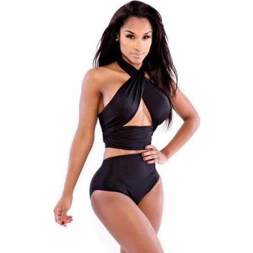 Sexy Bikini Suit 2020 Fashion Beach V Neck Swimsuit Wrapped Chest Bandage Women Sets Top&Pants Women Bikini 4 color choices