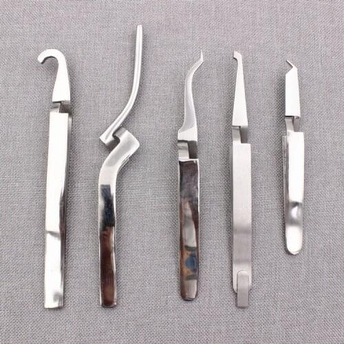 Dental Orthodontic Posterior Brackets Buccal Tube Lingual Buttons Bonding Tweezer Holder Placer Articulating Paper Tweezers