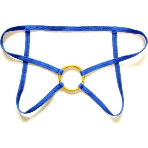 Mens Sexy Gay Thongs 5cm Ring Crotchless Erotic G Strings Tangas T Back Male Sexy Jockstraps Underwear Lingerie Costumes Homme