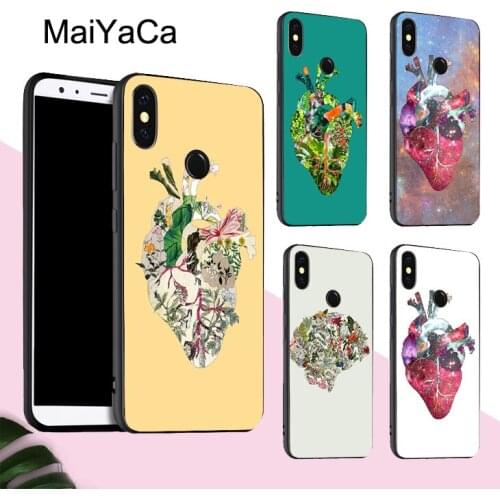 MaiYaCa Vintage Botanical Heart Brain Case For Redmi Note 9 8 Pro 7 8T 9S 9C For POCO X3 F1 Funda For Mi 9 9T Pro Note 10 Lite