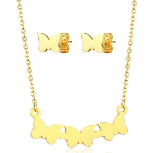 Cardy Koala Stainless Steel Sets For Women Necklace Earrings For Women Lovers Engagement Jewelry