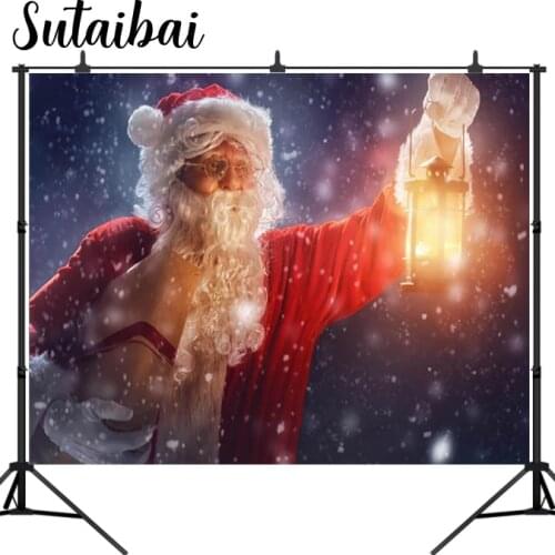 Winter Christmas Background Photography Snowflake Santa In The Snow Child Birthday Portrait Party Decor Backdrop Photo Studio
