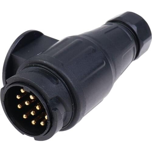 1pc 12V 13 Pin Trailer Plug Waterproof Trailer 13 Pole Electrical Connector Wiring Connector Adapter Trailer For Vehicle RV