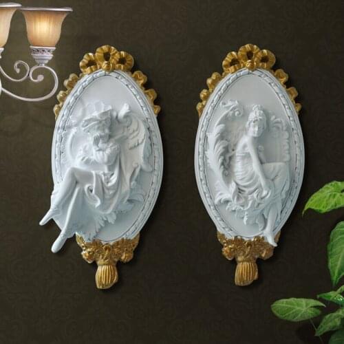 3D ANGEL SCULPTURE HOME DECORATION ACCESSORIES WALL STATUE MURAL HANGING RESIN STATUES DECOR CHRISTMAS DECORATIVE ART ORNAMENTS