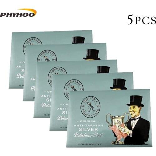 5Pcs/Lot Jewelry Polishing Cloth Silver Gold Platinum Anti-tarnish Cleaner Wipe Cleaning Cloth Useful Jewelry Tools