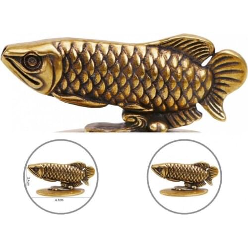 Small Size Great Creative Vintage Brass Fish Censer Heat-resistant Incense Burner Retro for Office