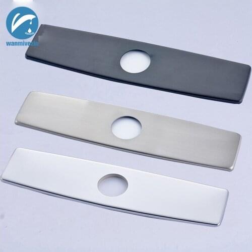 Free Shipping 10 inch Bathroom Kitchen Sink Faucet Hole Decorate Plate Escutcheon Deck Cover Chrome/Nickel/Black Color
