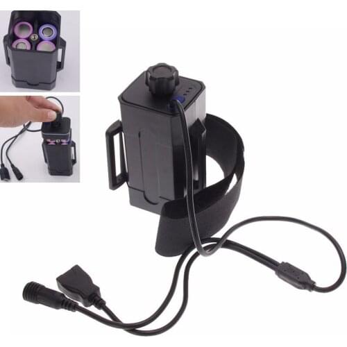 18650 Battery Case Box Practical Bicycle Bike LED Light Waterproof Battery Case Box 8.4V 4x18650(no battery)