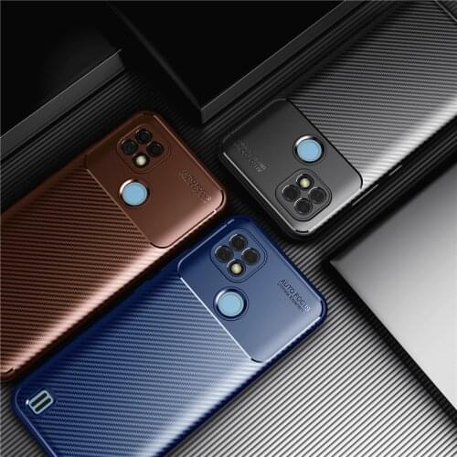 For Realme C21 Case Armor Coque Silicone Fiber Rubber Protective Case For Realme C21 Case Cover For Realme C25 C20 C20A C11 2021