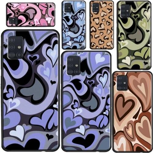 Purple Heart Swirl Aesthetic Soft Case For Samsung A21S A20e A10 A20 A40 A50 A70 A12 A52 A11 A31 A41 A51 A71 M31 Coque