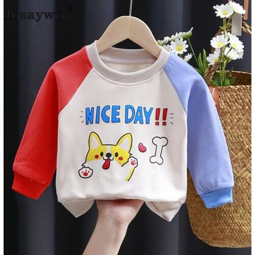 Childrens Clothes T-Shirt Long Sleeve Boys Girls Kids T-shirt Cartoon Kids T-shirt Autumn Winter Thick T Shirt Top Clothing